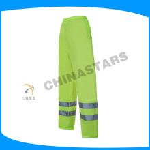 unisex fluo yellow reflective tape safety pants for workwear